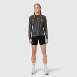 Polartec® Delta Longsleeve in pixel camo worn with black shorts, front view