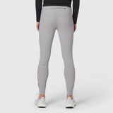 Lycra Ribbed Running Tight in slate grey, back view on model wearing white sneakers