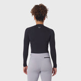 LYCRA® ADAPTIV Baselayer Longsleeve in black, back view on model