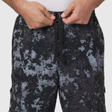 Tetra-Lite® Cargo City Pant in Pixel Camo being worn, front zip detail view