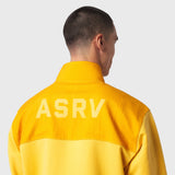 ASRV Dri-Core Sidelock Full Zip in amber yellow, back view on model