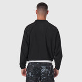 Tetra-Lite Blade Collar Zip Jacket in black, rear view on model