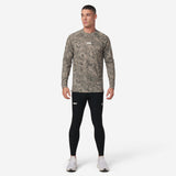 Polartec® Delta Longsleeve in digital camo worn by model with black leggings