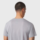 Polartec® Delta Training Tee in slate grey, back view on model