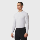 LYCRA® ADAPTIV Baselayer Longsleeve in white, worn by model in side profile stance