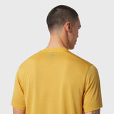 Polartec® Delta Polo in amber, back view on model
