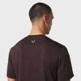 Polartec® Delta Polo in dark earth, rear view on model