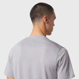 Polartec® Delta Polo in slate grey, rear view on model