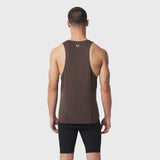 Polartec® Delta Singlet in Dark Earth, back view on model