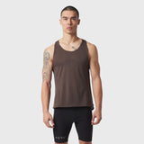 Polartec® Delta Singlet in dark earth, worn by model with hands at sides