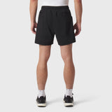 Black Tetra-Lite Adventure Short worn by model, back view