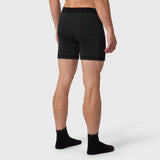 Black LYCRA® ADAPTIV briefs worn by model, rear view