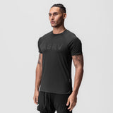 AeroSilver Fitted Tee in black worn by male model, front three-quarter view