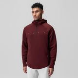 Dri-Core™ Zip Hoodie in crimson, modeled front view
