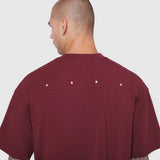 0824. Supima® Oversized Tee - Crimson