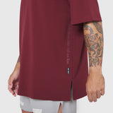 0824. Supima® Oversized Tee - Crimson