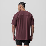 AeroSilver Oversized Tee in plum worn by model, back view