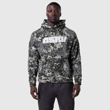 1121. Tech-Terry™ Training Hoodie in Pixel Camo Blade worn by model, front view