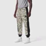 Tech-Terry Mesh Panel Sweats in digital camo, worn by model, front view