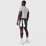 Tetra-Lite® 5" Liner Short in Pixel Camo Wings/Black, back view on model