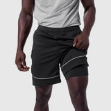 Ion-Mesh™ Modal Liner Short in black worn by model, side view