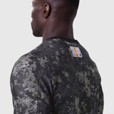 Waffle Knit Longsleeve in Pixel Camo, worn by model, back view