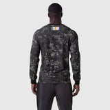 Waffle Knit Longsleeve in pixel camo black, worn by model shown from behind