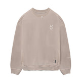 Flatlay of Tech Essential™ Distressed Crewneck in Faded Chai, front view