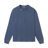 flatlay Tech Essential Relaxed Long Sleeve in faded navy, front view