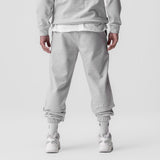 Tech-Terry Oversized Sweats in Heather Grey worn by model, back view
