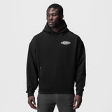 Tech-Terry Zip Pocket Hoodie in black, front view on model