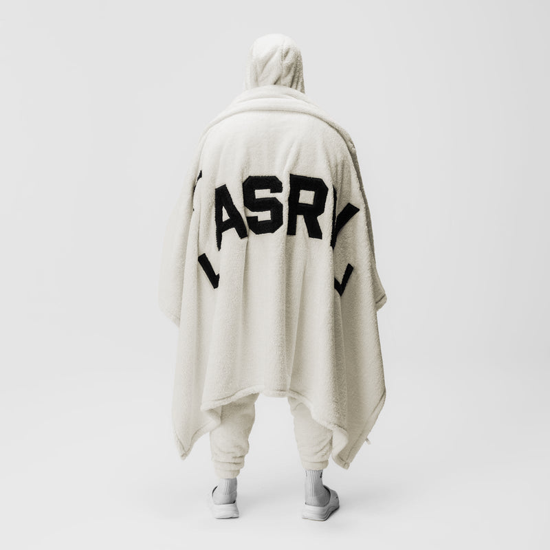 0888. Sherpa Recovery Blanket - Ivory Cream/Black