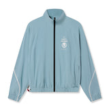 flatlay Aerotex Track Jacket in light sky blue, front view
