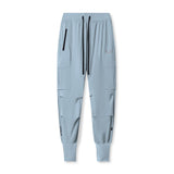 flatlay of Tetra-Lite Ice Cargo High Rib Jogger in light sky blue, front view