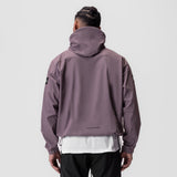 Weather-Ready Anorak Jacket in mauve, back view worn by model