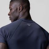 3D-Lite® 2.0 Lycra® Fitted Tee in navy, worn by model shown from back