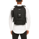 0275 Modular Everyday Pack in black, back view worn by model