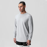 AeroSilver Training Long Sleeve in slate grey, worn by male model, front view