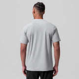 Tetra-Lite Ice Zip Tee in slate grey, back view on model