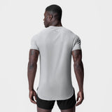 Supima® Established Tee in slate grey, rear view on model