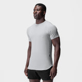 Supima® Established Tee in slate grey worn by male model, front three-quarter view