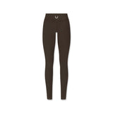 flatlay LYCRA® ADAPTIV legging in dark earth, front view