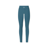 Flatlay of W002 LYCRA® ADAPTIV Legging in storm blue, front view