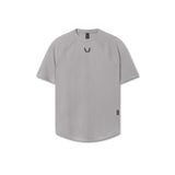 Flatlay of W017 Laser-Vent Established Tee in slate grey, front view