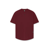 Flatlay of W017 Laser-Vent Established Tee in crimson, back view