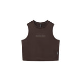 flatlay AeroSilver Tank Top in Dark Earth, front view