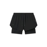 flatlay Tetra-Lite Liner Short in black, front view