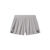 flatlay Aerotex Side Split Run Short in Slate Grey, front view