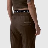 W036 Ripstop Relaxed Track Pant in Dark Earth, worn by model, back view