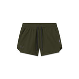 flatlay Tetra-Lite Linerless Short in olive, front view